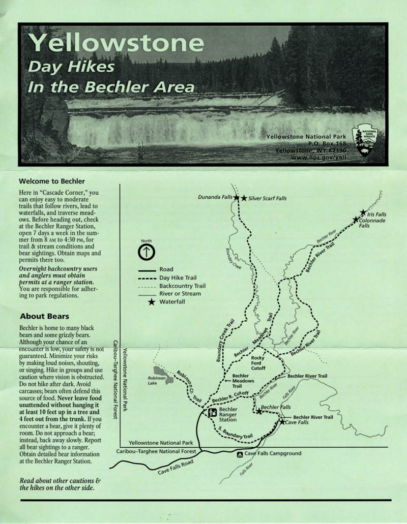 Bechler Day Hikes by John William Uhler © Copyright Page Makers, LLC and Yellowstone Media