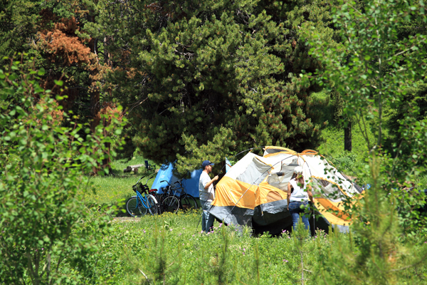 Pebble Creek Campground by John William Uhler © Copyright