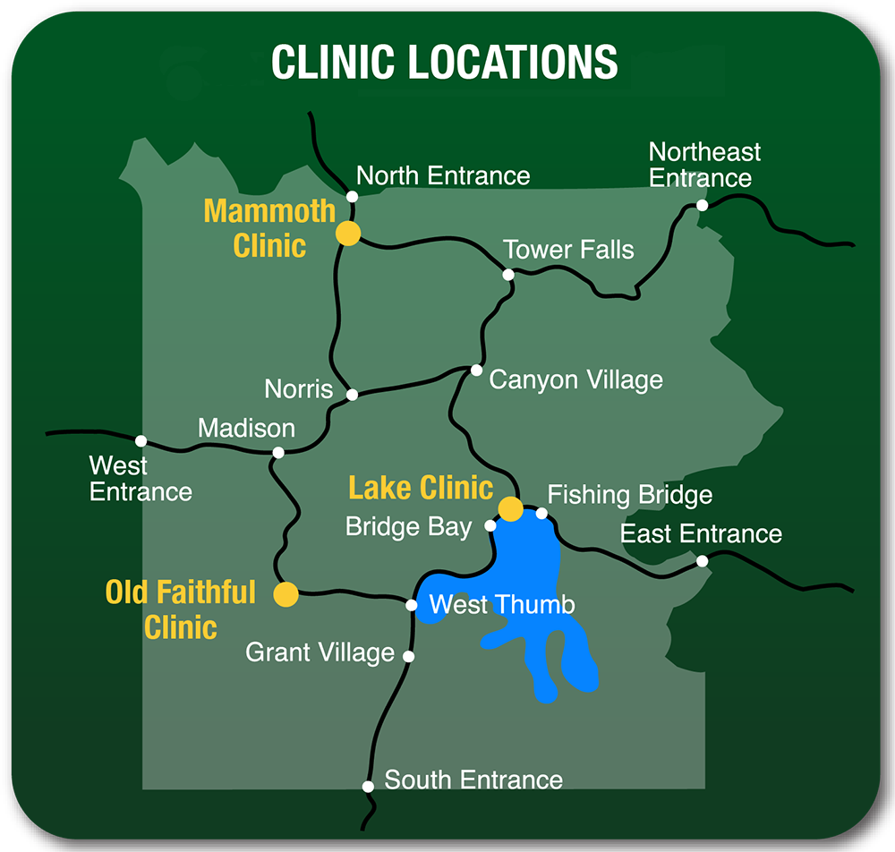 Yellowstone National Park Clinic Map