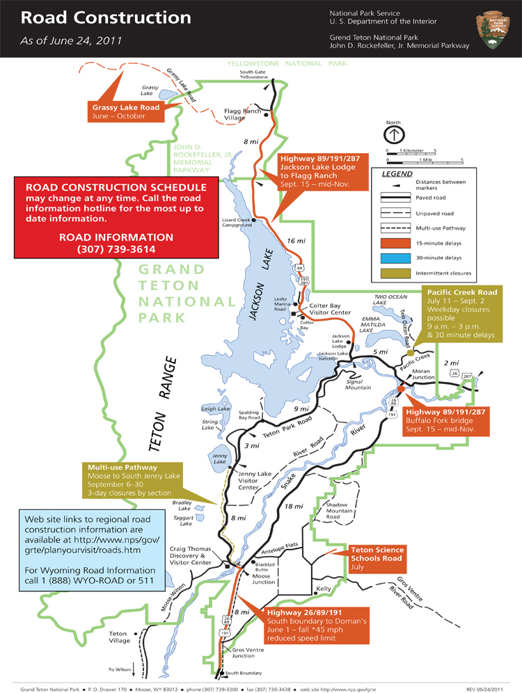 Grand Teton National Park Road Construction - 08 November 2011