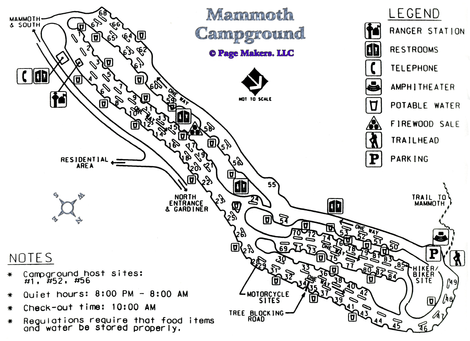 Mammoth Campground Map ~ Yellowstone National Park