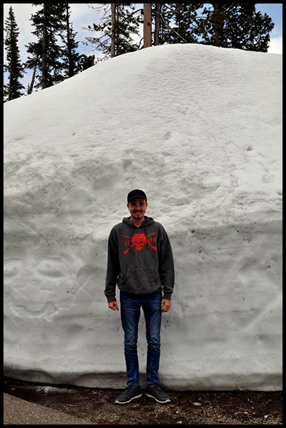 Son and Snow Bank ~ © Copyright All Rights Reserved Jeff Womack