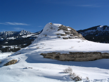 The Soda Butte Cone in winter - 29 January 2007 by John W. Uhler ©