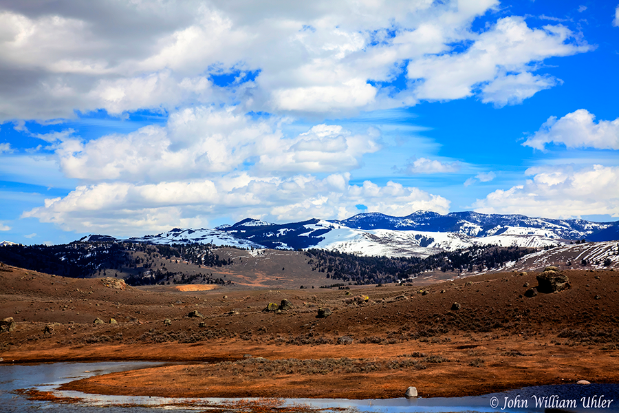 Boulder Pond in Little America taken Spring 2019 in Yellowstone © Copyright All Rights Reserved John William Uhler