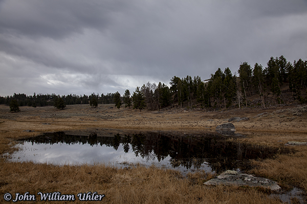 Glacial Pond Reflection in Yellowstone taken Spring 2019 in Yellowstone © Copyright All Rights Reserved John William Uhler