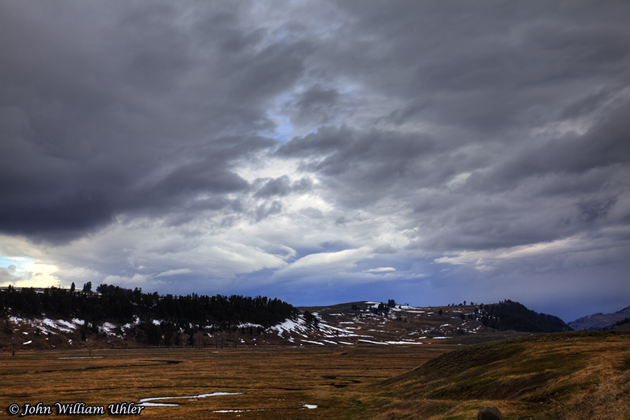 Storm in Little America taken Spring 2019 from Coyote Pullout in Lamar Valley in Yellowstone © Copyright All Rights Reserved John William Uhler