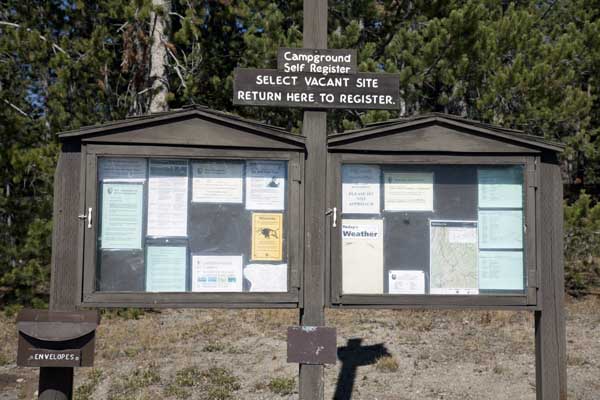 Norris Campground Registration Point and Information Boards by John William Uhler © Copyright