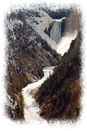 Lower Falls of the Grand Canyon of the Yellowstone by John William Uhler Copyright © All Rights Reserved