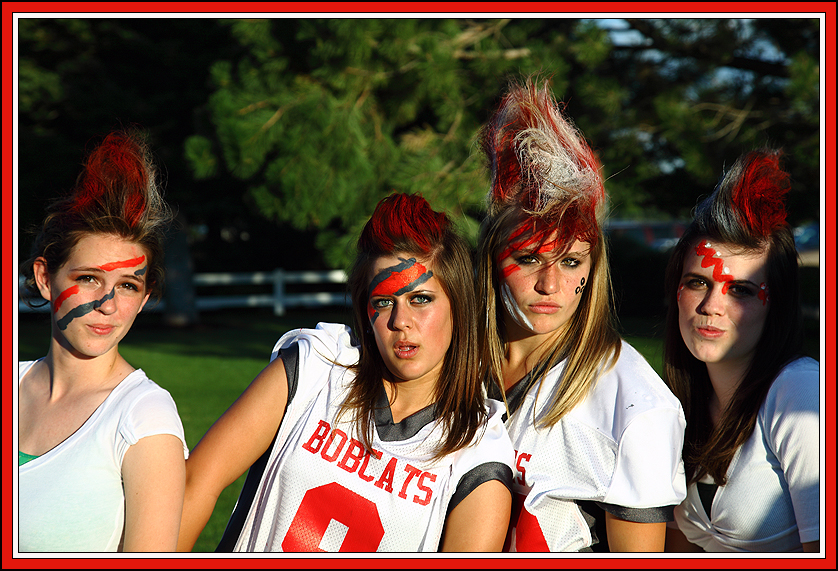 Backfield for the Powder Puff Football Game by John William Uhler Copyright © All Rights Reserved