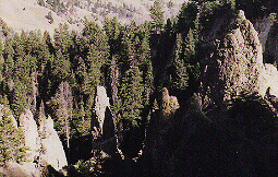 The Towers Above Tower Falls by John W. Uhler - June 1997 &copy;
