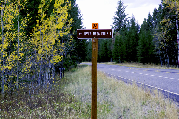 Upper Falls Milage Sign by John William Uhler © Copyright
