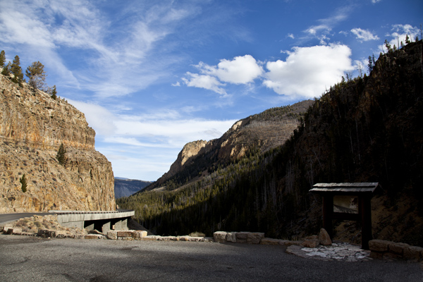 Rustic Falls Pullout and Golden Gate Canyon - Yellowstone National Park - by John William Uhler © Page Makers, LLC
