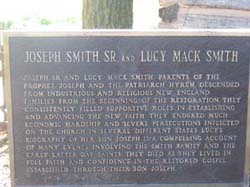 Joseph Smith Senior and Lucy Mack Smith Plaque