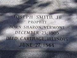 Joseph Smith's Grave Marker