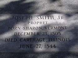 Joseph Smith's Grave Marker