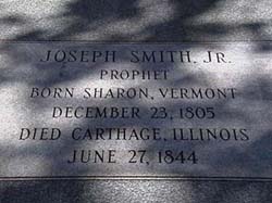 Joseph Smith's Grave Marker