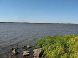 The Mississippi River at the end of Parley's Street ~ Where the saints crossed