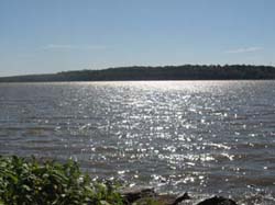 The Mississippi River at the end of Parley's Street ~ Where the saints crossed