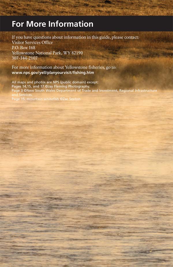 Yellowstone Fishing Regulations Page 24 - NPS Image