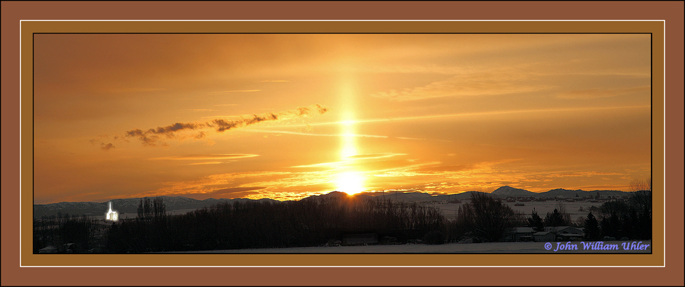 Rexburg Idaho Sunrise on 03 February 2010 by John William Uhler © Copyright All Rights Reserved